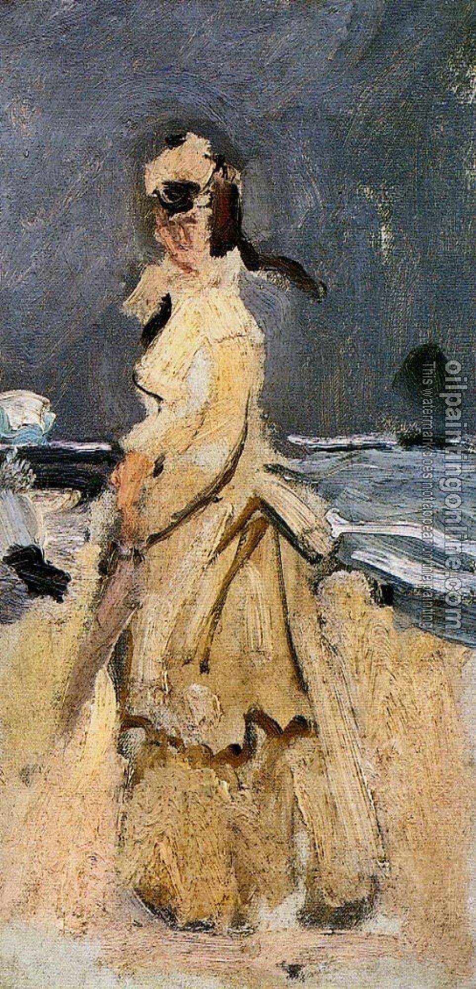Monet, Claude Oscar - Camille on the Beach
